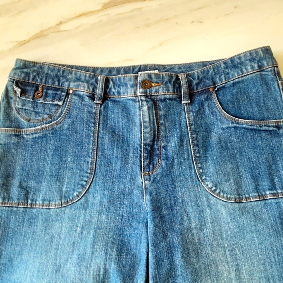 LIZ & CO. DENIM STRETCH HIGH WAIST CAPRI JEANS SZ 16W - Picture 7 of 9